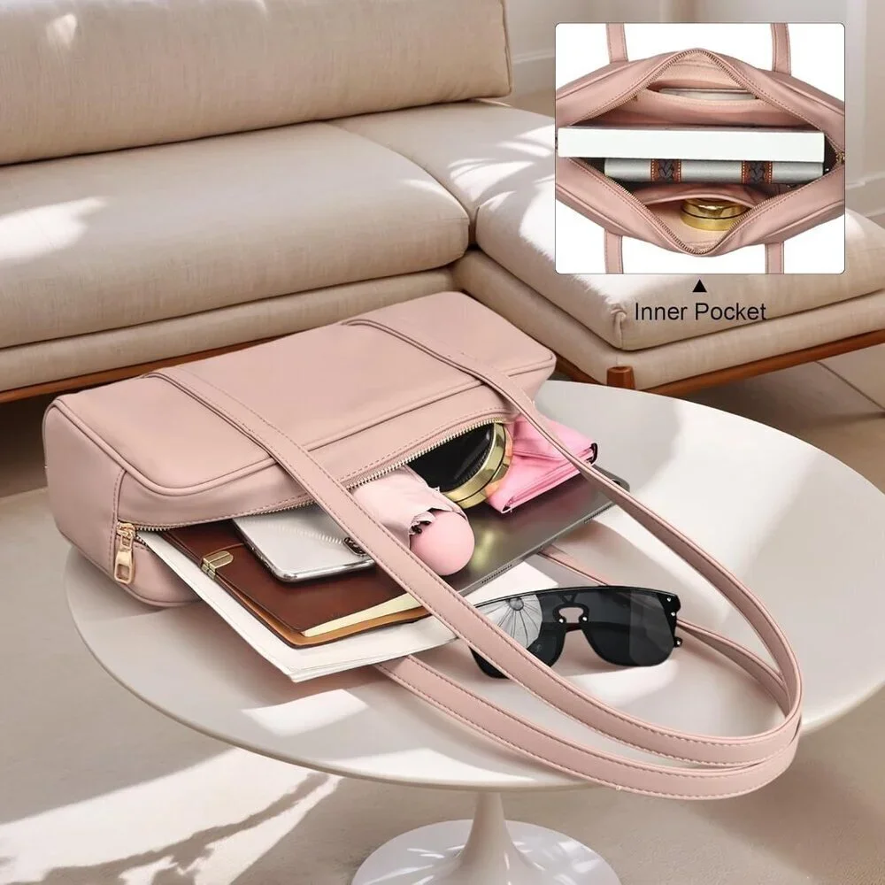 Vegan Leather Shoulder Bag for Women Retro Tote Satchel Crossbody Purse